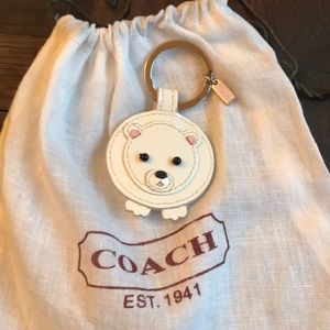 Coach polar bear keychain / purse charm
